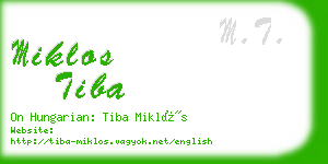 miklos tiba business card